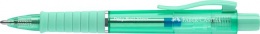 Golyóstoll, 0,34 mm, nyomógombos, mentazöld testszín, FABER-CASTELL "Poly Ball View Aurora", kék